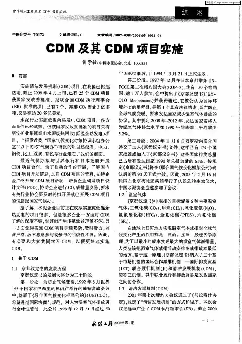 CDM及其CDM项目实施