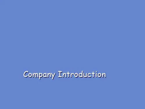 商务英语写作实训  Chapter 2-company__introduction