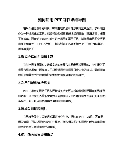 如何使用PPT制作思维导图
