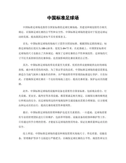中国标准足球场