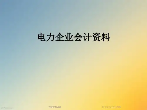 电力企业会计资料