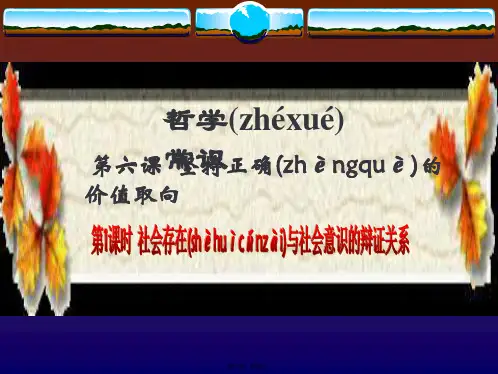 政治社会存在与社会意识的辩证关系课件旧人教