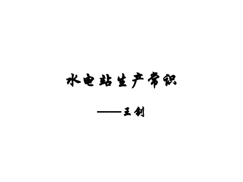 水电站生产常识