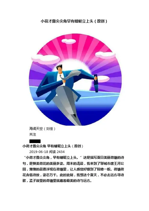 小荷才露尖尖角早有蜻蜓立上头（原创）