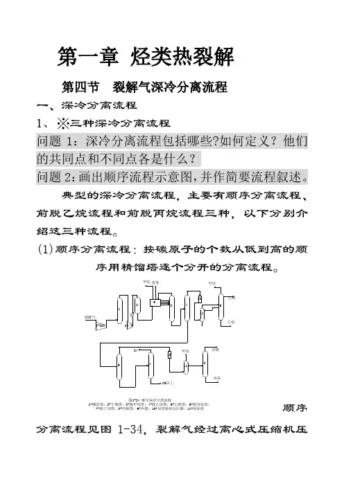 裂解气深冷分离流程青岛科技大学课程网站