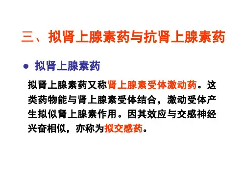 7-3 拟肾上腺素与抗肾上腺素