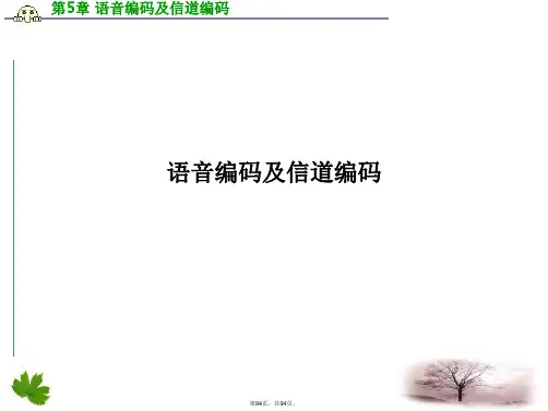 语音编码及信道编码
