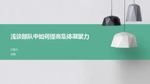 浅谈部队中如何提高集体凝聚力