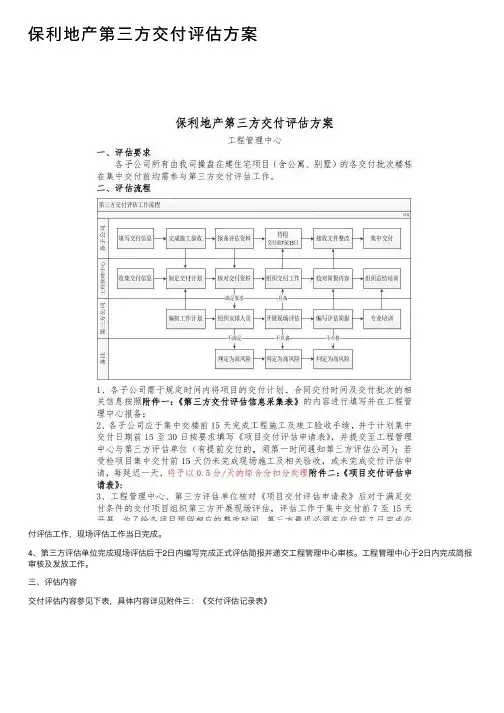 保利地产第三方交付评估方案