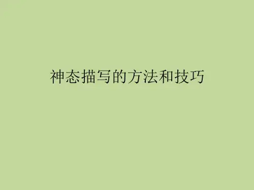 神态描写的方法和技巧课件ppt