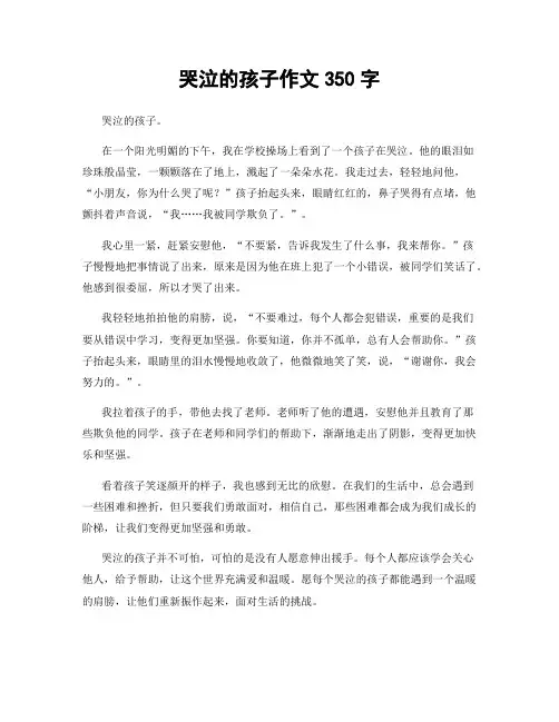 哭泣的孩子作文350字