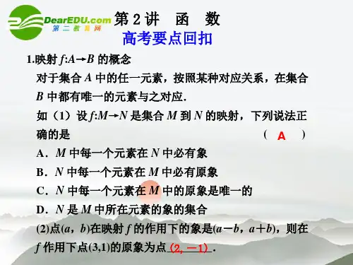 2011高考数学二轮复习 第2讲函数课件 理 大纲人教版