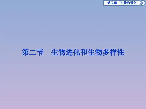 2019_2020学年高中生物第五章生物的进化第二节生物进化和生物多样性课件苏教版必修2