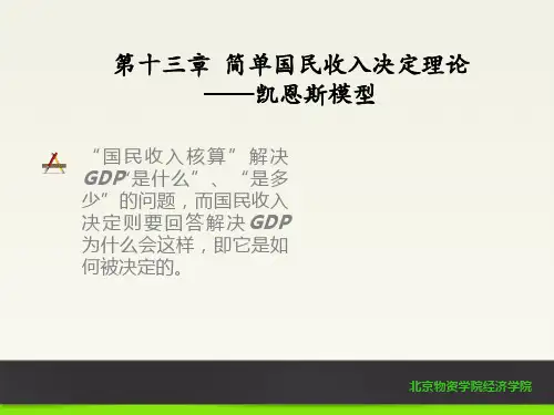 第13章 简单国民收入决定理论：凯恩斯模型。