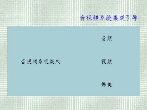 音视频系统集成引导PPT课件