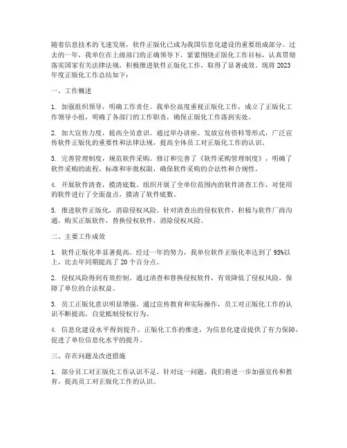 正版化年度总结
