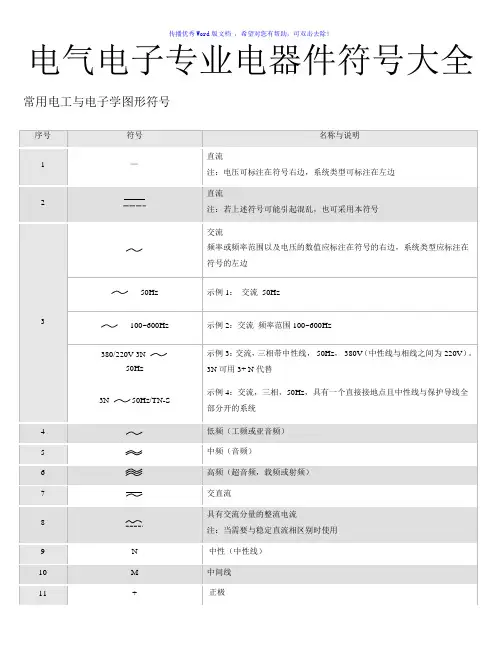 电气图形符号大全Word版