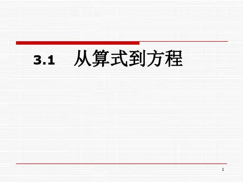 数学31从算式到方程PPT课件