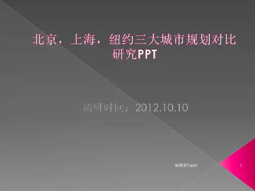 北京 上海 纽约三大城市规划对比研究