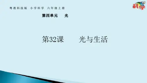 六年级上册科学课件-第四单元 第32课《光与生活》粤教版 (共16张PPT)