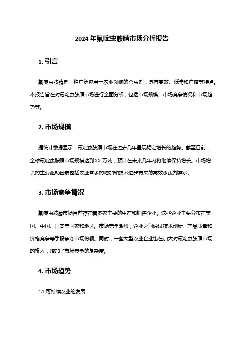 2024年氟啶虫胺腈市场分析报告