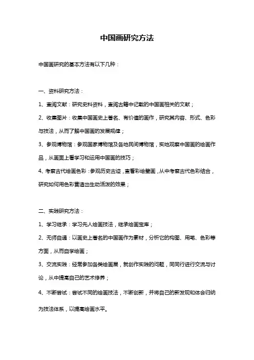 中国画研究方法