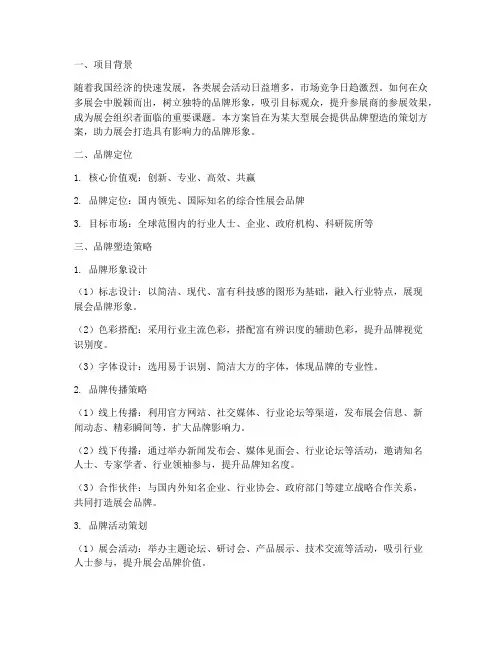 展会品牌塑造方案策划