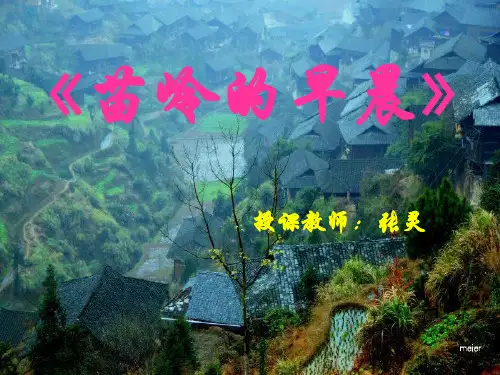 《苗岭的早晨》课件
