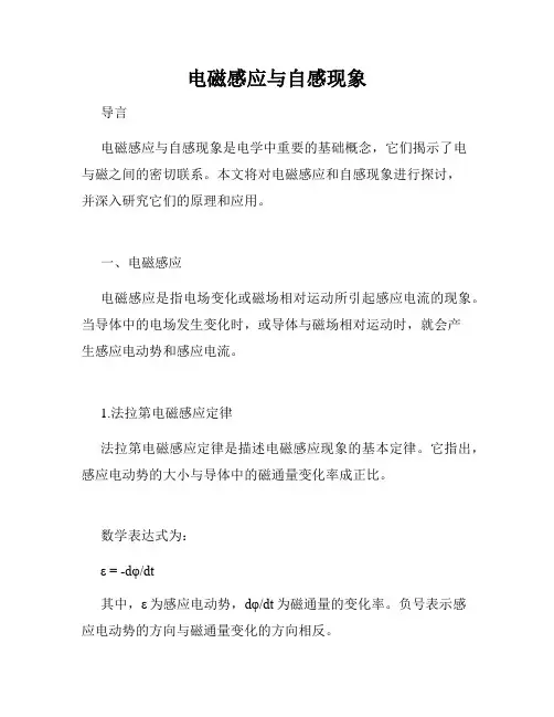 电磁感应与自感现象
