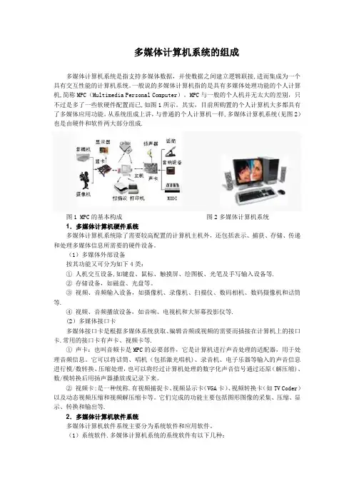 3多媒体计算机系统的组成