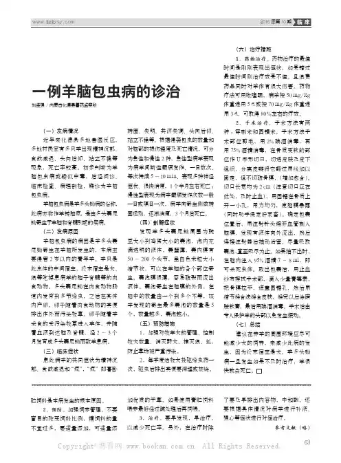一例羊脑包虫病的诊治