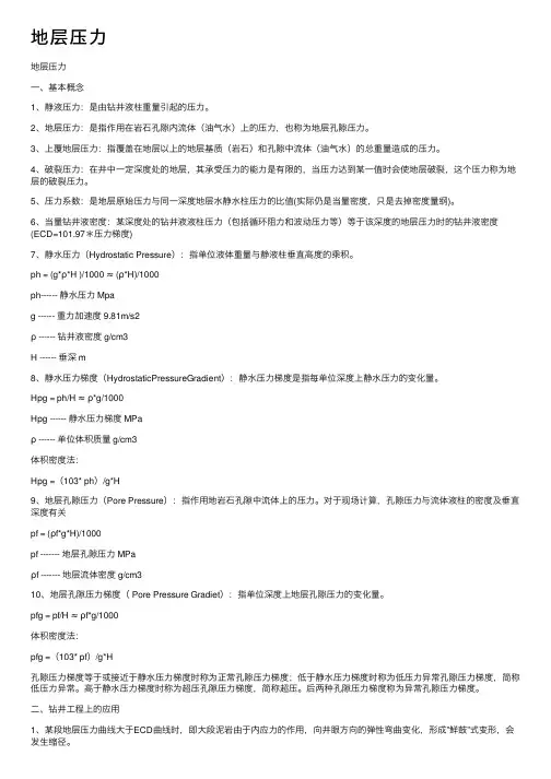 地层压力——精选推荐