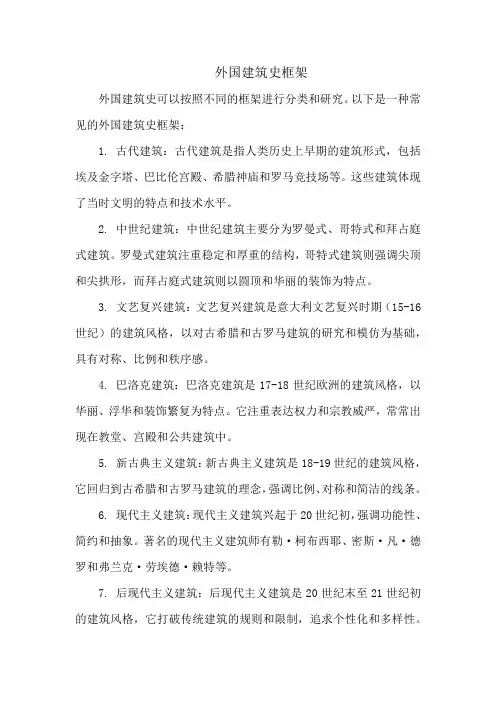 外国建筑史框架