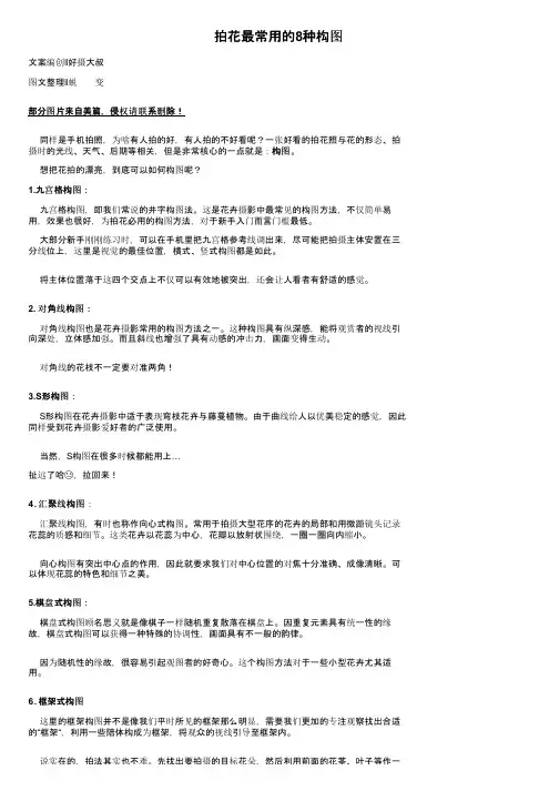 拍花最常用的8种构图