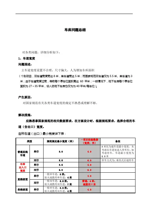 地下车库设计常见问题及解决办法