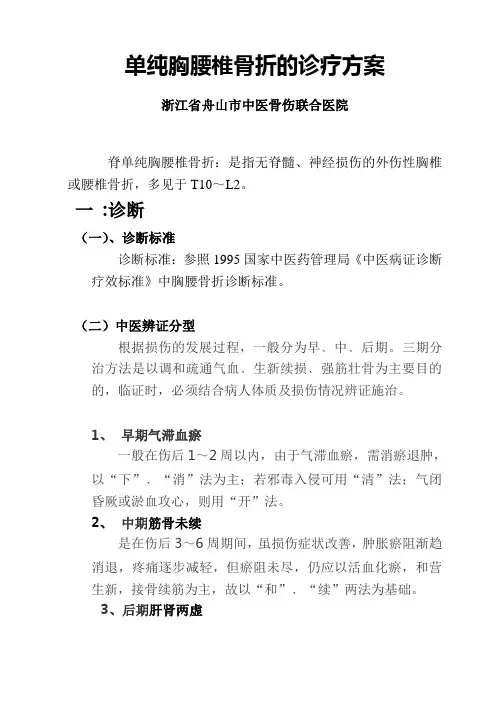 胸腰椎骨折的诊疗规22