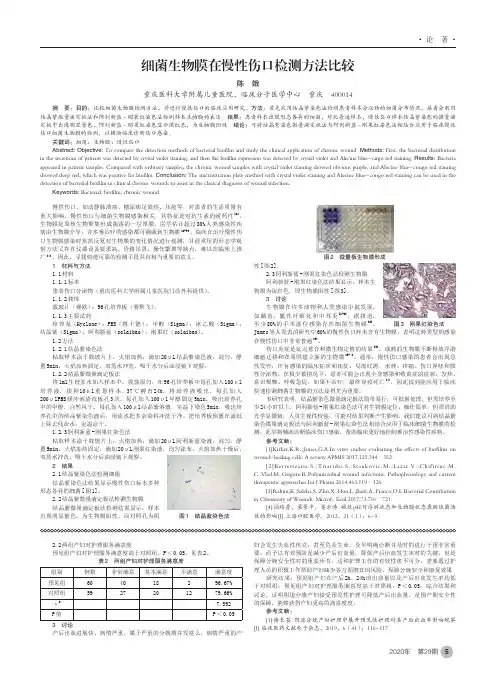 细菌生物膜在慢性伤口检测方法比较