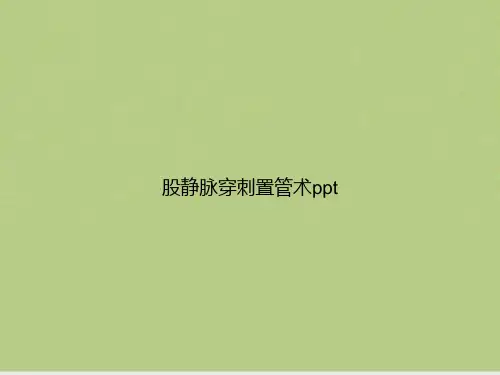 股静脉穿刺置管术