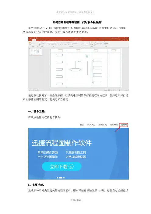 如何自动画程序流程图-找对软件很重要!