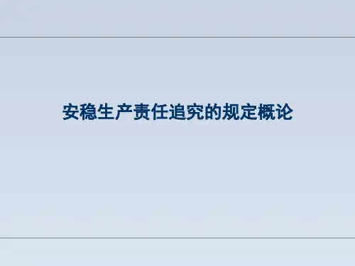 2023安全生产责任追究的规定概论课件