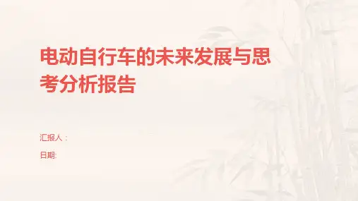 电动自行车的未来发展与思考分析报告