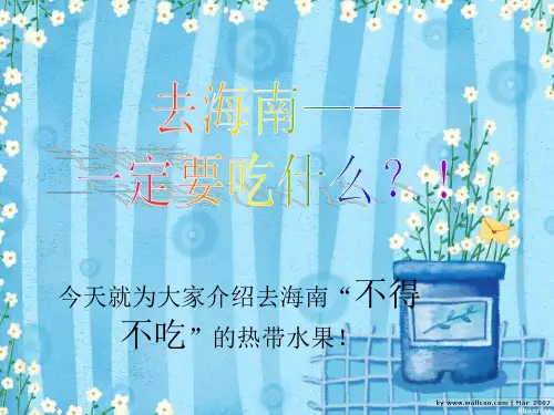 海南的热带水果介绍