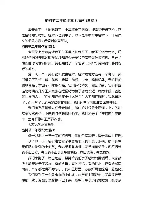 植树节二年级作文（精选20篇）