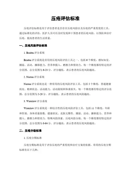 压疮评估标准