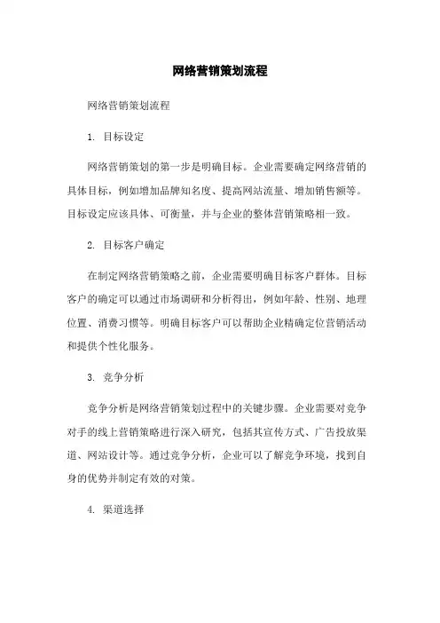 网络营销策划流程