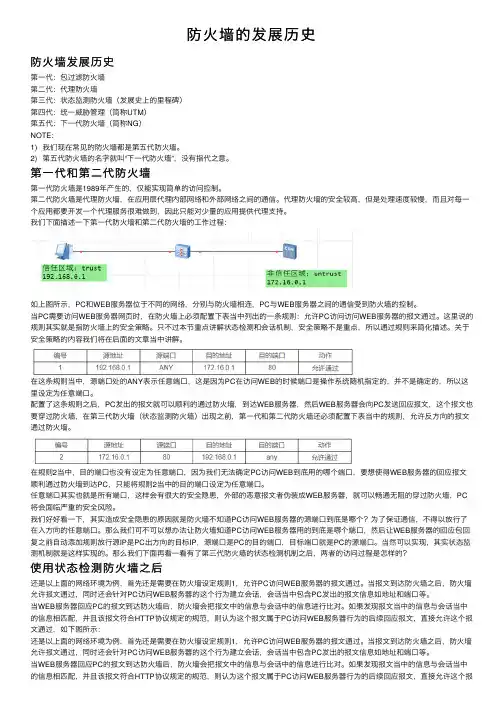 防火墙的发展历史