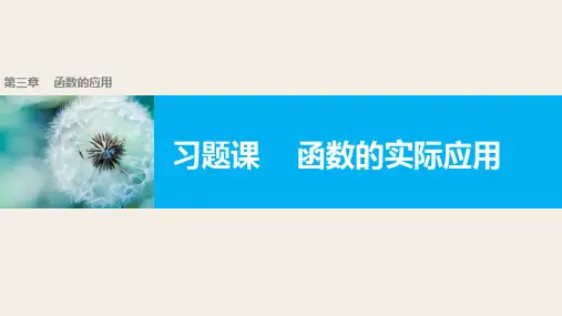高中数学(人教版A版必修一)配套课件：第三章函数的应用习题课