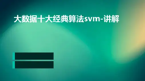 大数据十大经典算法SVM-讲解PPT