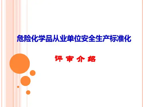 新版 安全标准化现场评审PPT