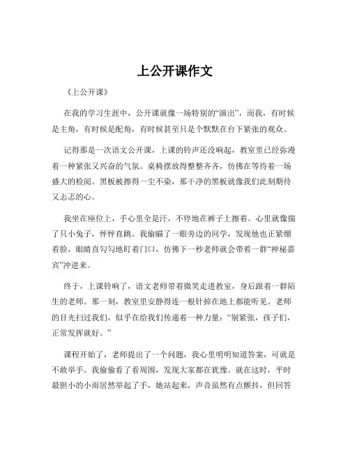 上公开课作文
